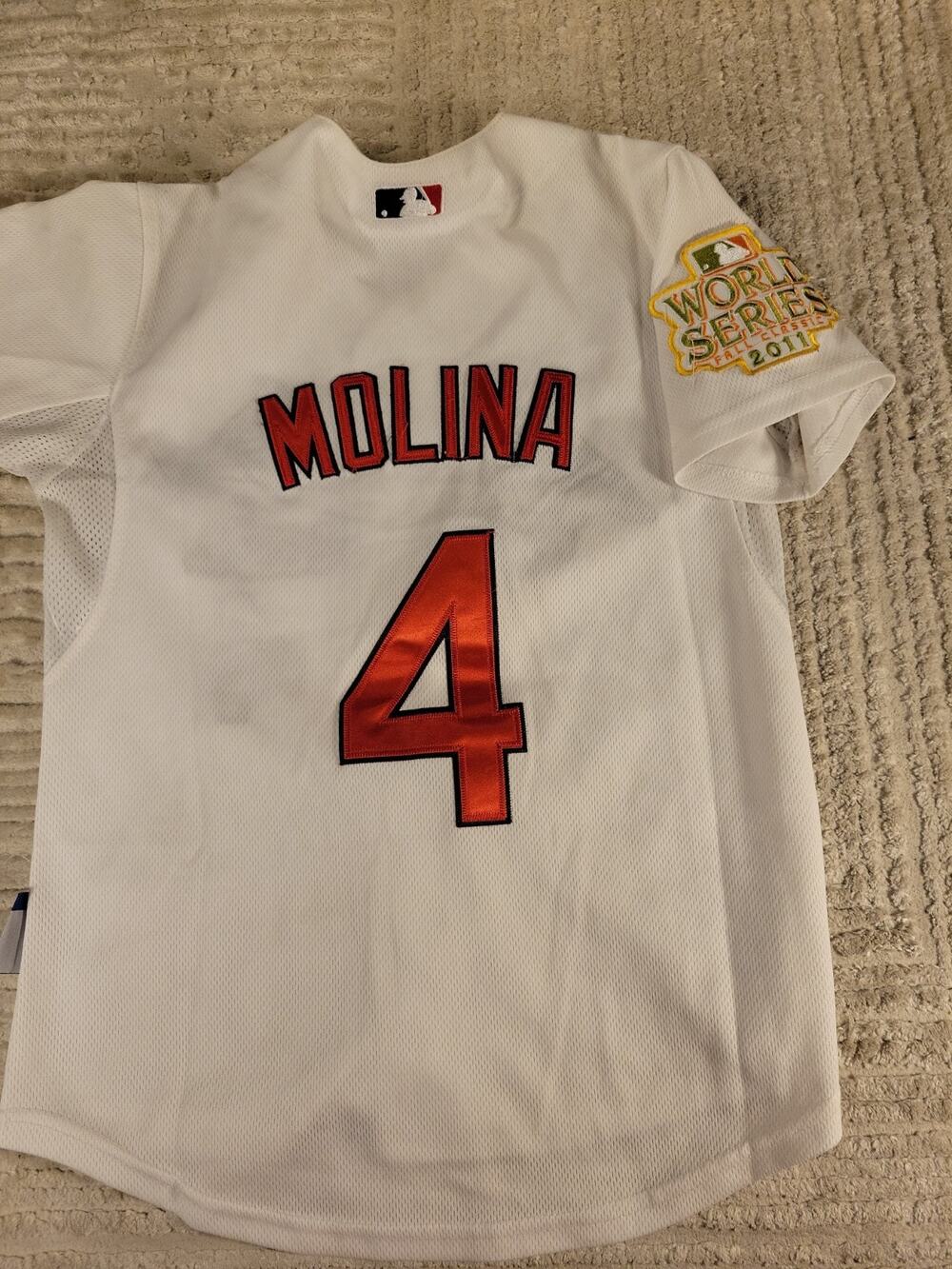Majestic Yadier Molina St Louis Cardinals Jersey Youth Small Boys Kids Child